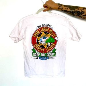 vintage 2005 santa clarita sheriff’s station soap box derby graphic baby tee 🏎️